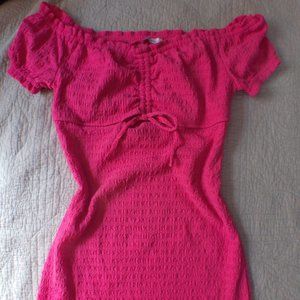 Stretchy Pink Mini Bodycon Dress